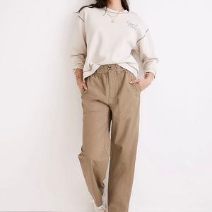 Madewell Cotton Ripstop Pull-On Straight Cargo Pants